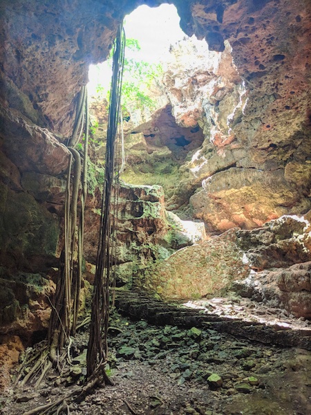 Hole inside the cave