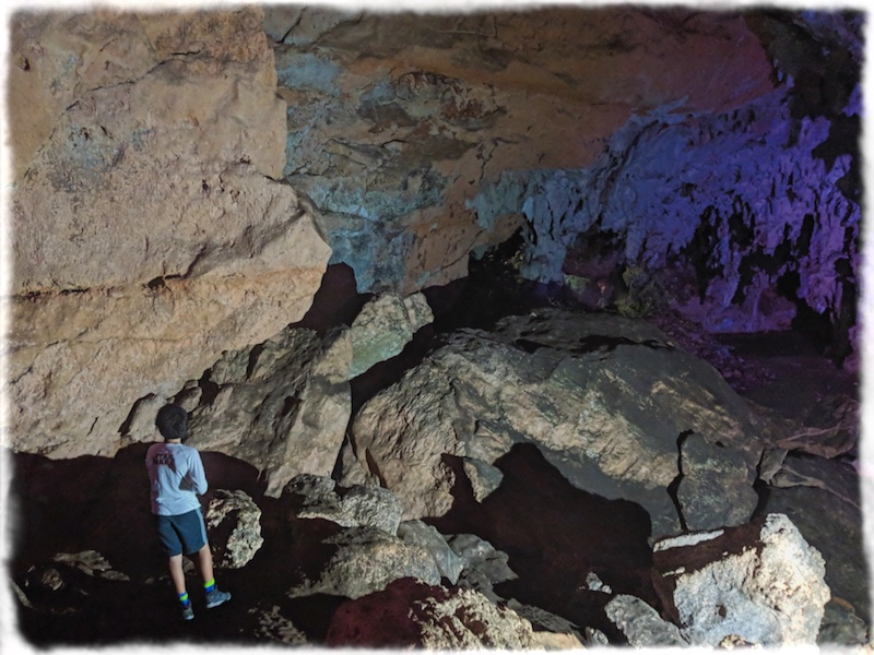 Max is checking out the cave