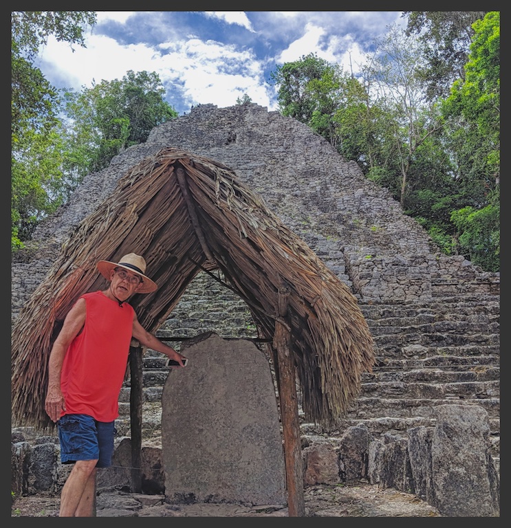 Grandpa Neil pointed at the stone