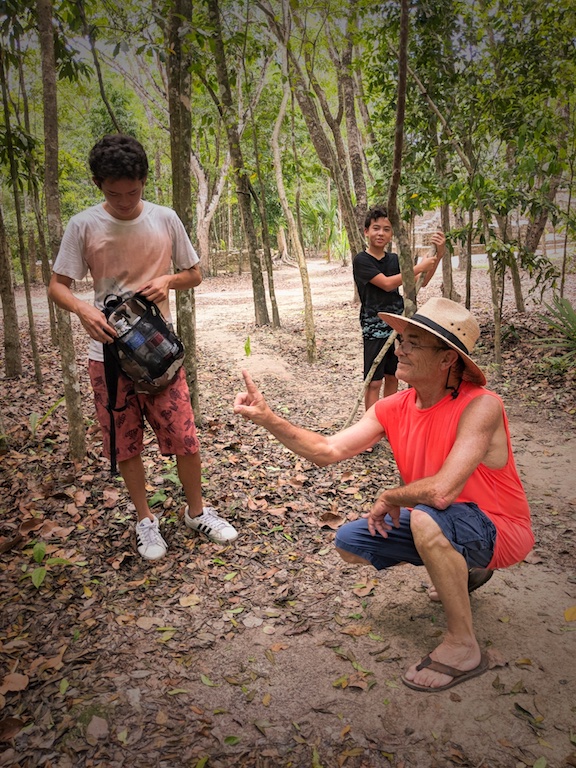 June 2018 with my Dad having fun with Kyle and Max at Coba, Yucatan