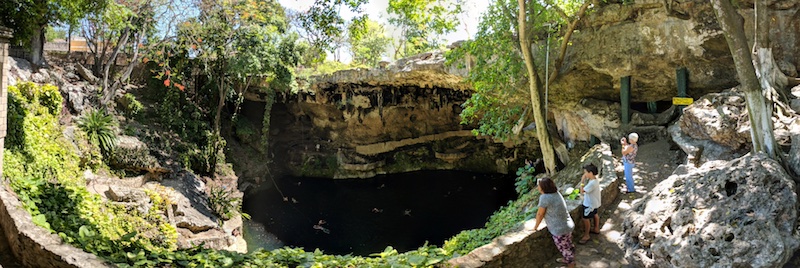 The cenote in Valladolid