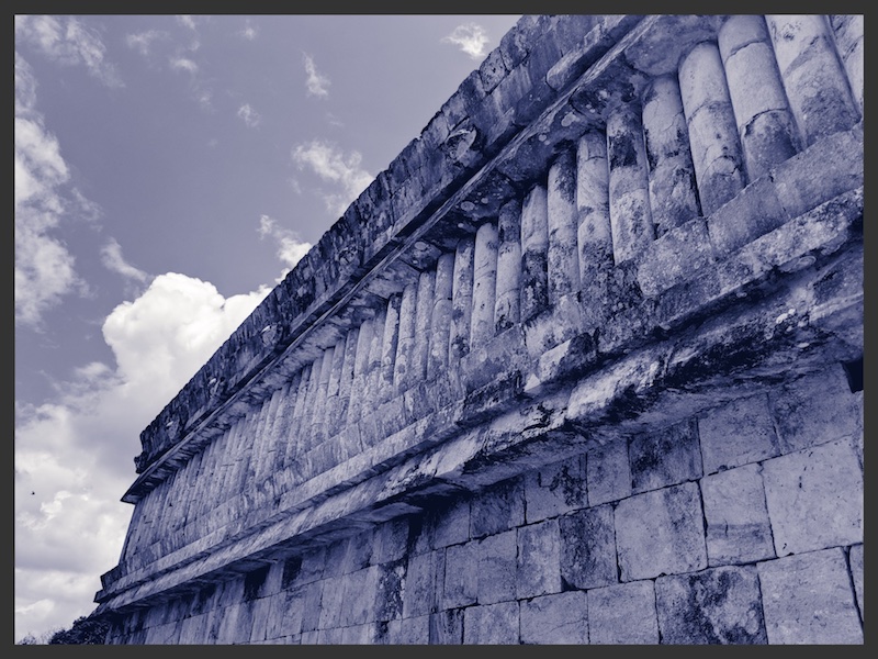 The side of the building in UXmal